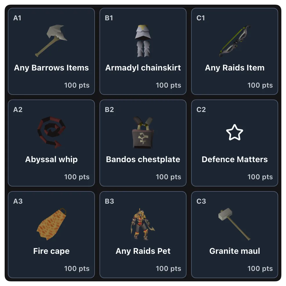 Default board palette