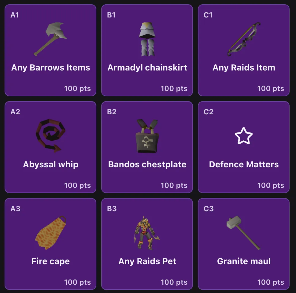 Purple board palette