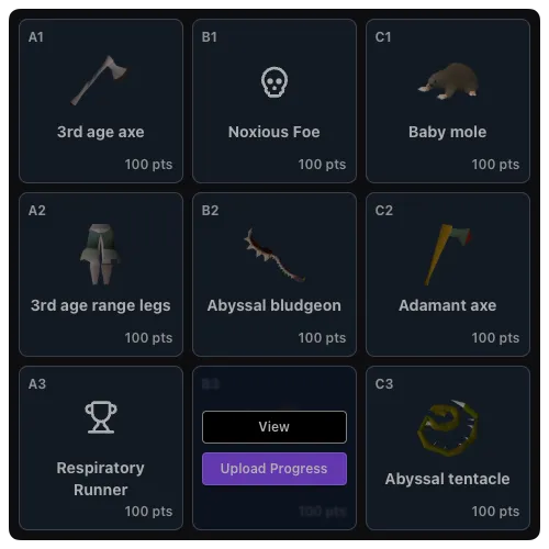 Upload progress for a tile